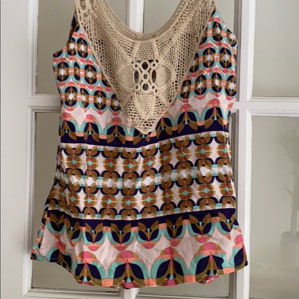 Lily White Crochet top Sz XS New